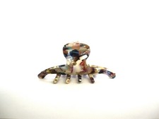 Medium/small multi colored marbled hair claw clip for fine, thin hair