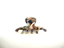 Medium/small multi colored marbled hair claw clip for fine, thin hair
