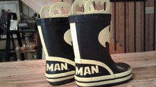 Batman Boys Rain Boots-Black-Size 7/8 Preowned