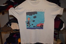 Louis Garneau vtg Paper Thin WORN Single Stitch Cycling Flip Bird at Car t shirt