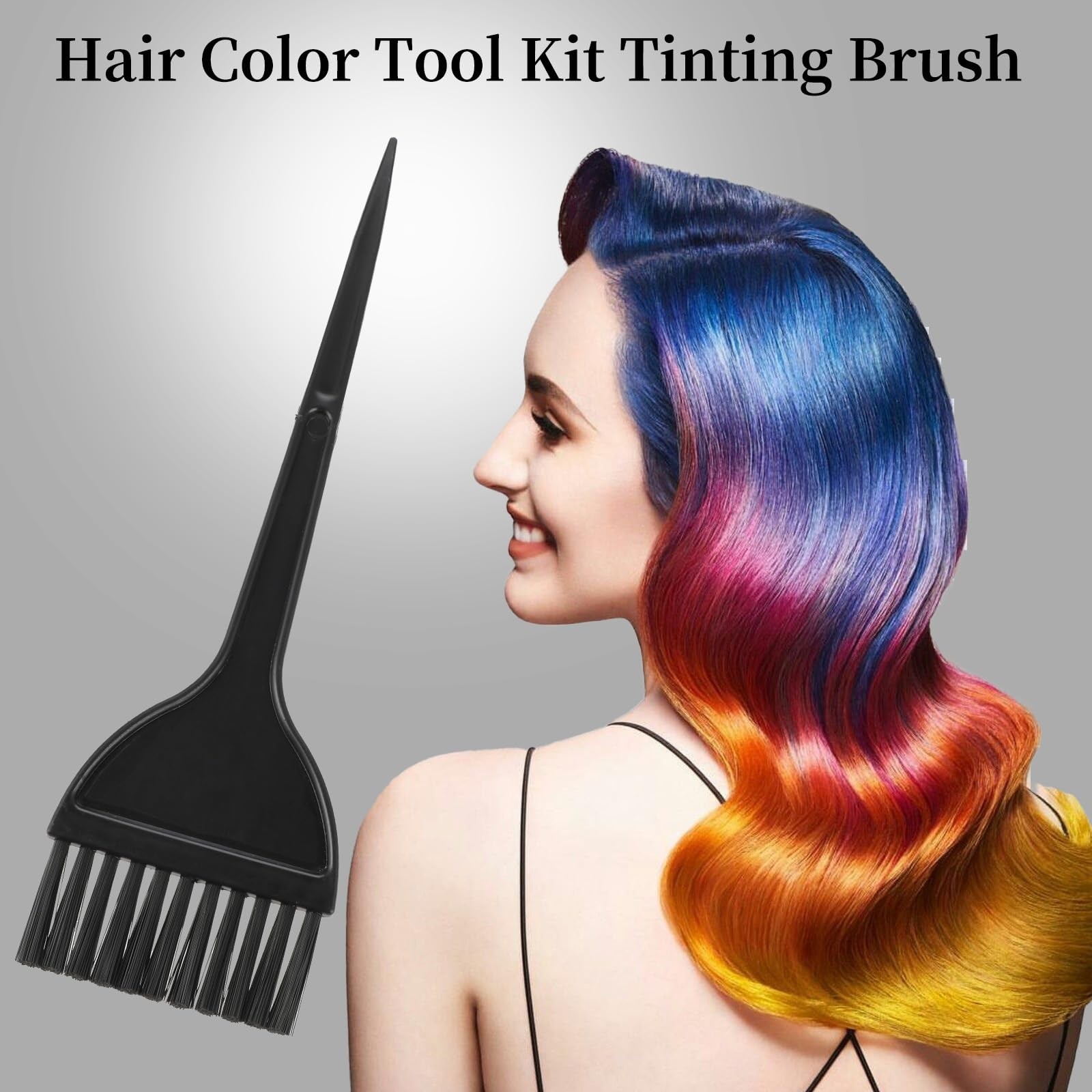 Hair Coloring Brush Kit - 3 Pcs Dye Brushes with Applicator for 3, Black 