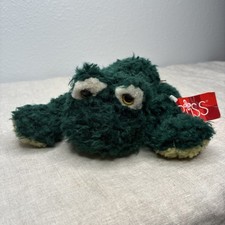 Vintage Russ Frumps The Fuzzy Green Frog Plush Stuffed Animal Washable NWT 8