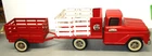 VINTAGE 1960 TONKA TOYS PRESSED STEEL TONKA FARM STAKE TRUCK AND TRAILER