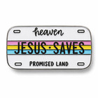 Jesus Saves Heaven License Plate Metal Phone Sticker With 3M Sticky Backing