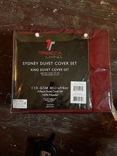 TRIBECA LIVING KING SIZED DUVET COVER SET NEVER USED BEFORE BRAND NEW RED