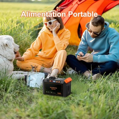 MARBERO 26400mAh Powerstation mit 21W Solarpanel, 120W Max. AC, QC3.0 USB/DC