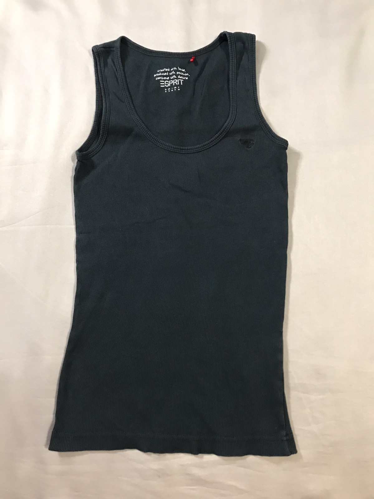 Esprit Tank Top Womens Small Blue Ribbed