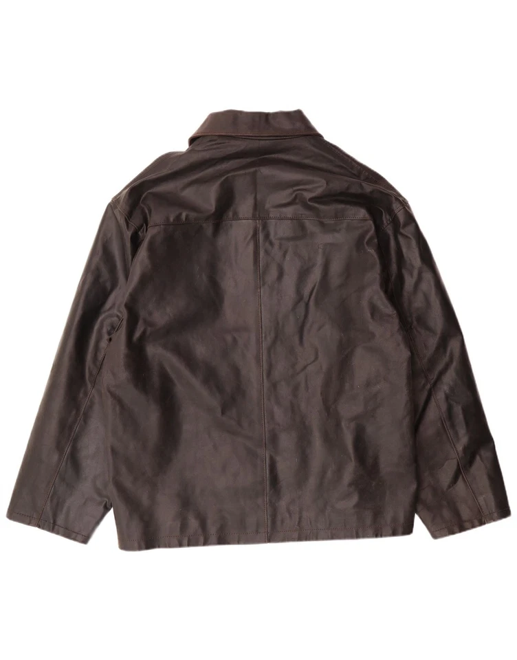 Chaqueta de cuero para hombre Challenger UK 42 XL cuero marrón BE01 Foto 2 de 4