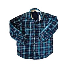 Gap Kids Navy Blue Quilted Flannel Shirt Jacket M