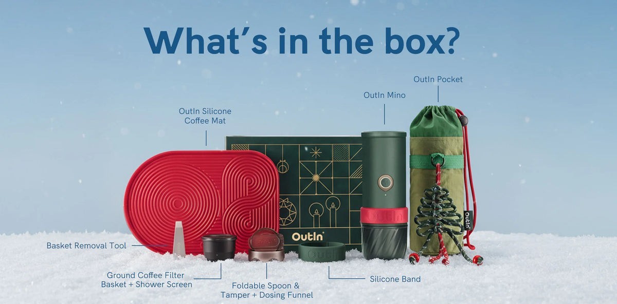 OutIn Mino Portable Electric Espresso Machine - Christmas Gift Set
