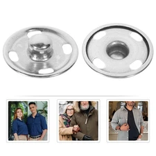  50 Sets Sew On Snaps Buttons Metal Snaps Fasteners Press Studs Buttons 2 Parts