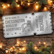 Silver Mirror Acrylic Ticket