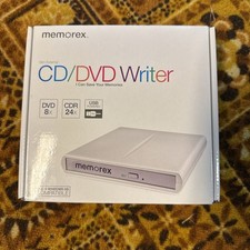 Memorex USB 2.0 External 8x DVD / 24x CDR CD/DVD Writer MRX-650LE V7 - COMPLETE