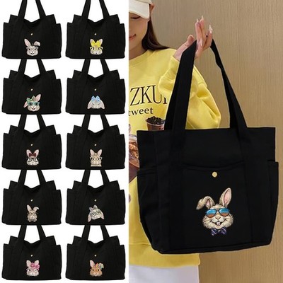 Kapazität Tragetasche vielseitig Handtasche Laptoptasche cool Häschen Kunst für Arbeit Student