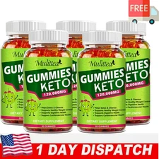 Keto Slimming Gummies 120,000mg Apple Cider Vinegar ACV Weight Loss 60 Gummy