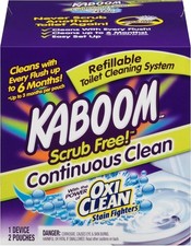 Toilet Bowl Cleaner System with 2 Refills for Easy Scrubbing