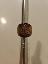 Murano Glass Ring Gold And Red Details Size 4