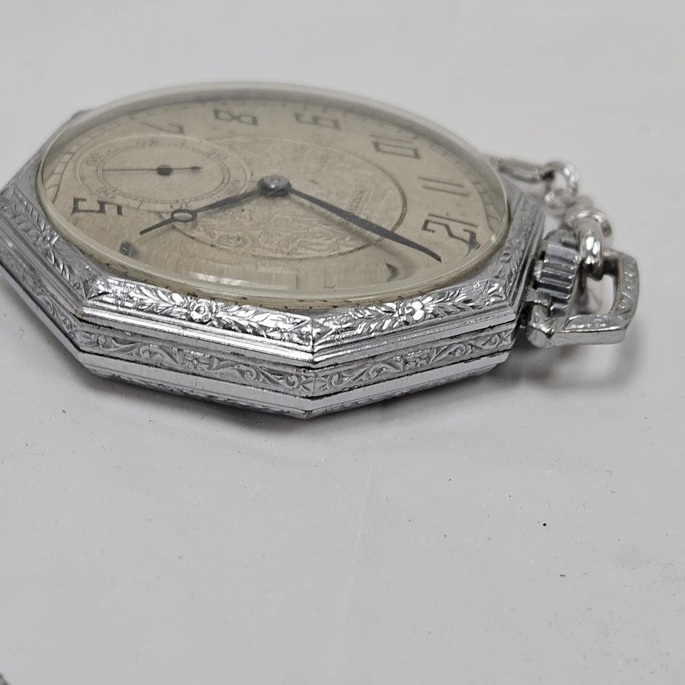 Antiguo Reloj Bolsillo Waltham 1925 Grado 225 Modelo 1894 12s 17j Piezas/Reparación Foto 3 de 3