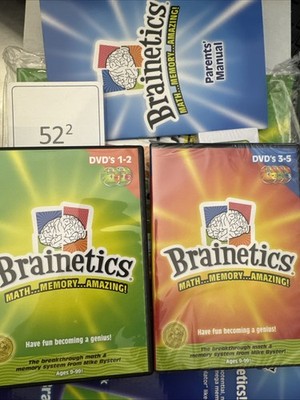 Brainetics - Math Memory and Learning - Complete Set Parts 1 & 2 - EXCELLENT FS