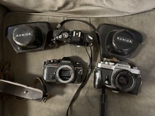 Konica Camera Lot Autoreflex T3 2x TC Hexanon AR 50mm f/1.7 w/ Cases Untested