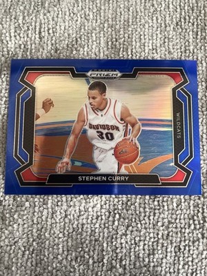 2024 Panini Draft Picks Prizm Stephen Curry Variation Blue 001/199 First Print #