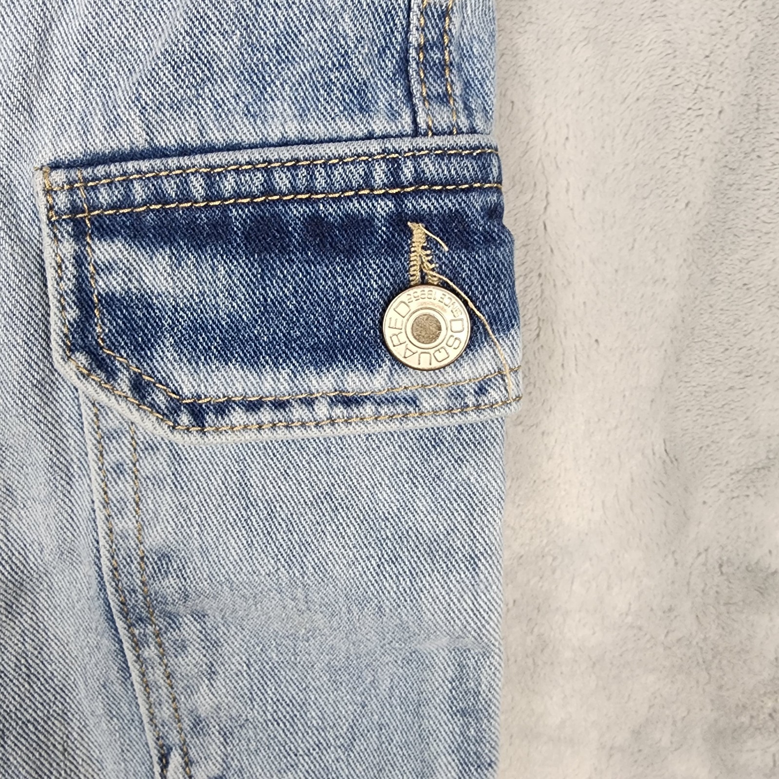 Dsquared2 x Tim Hortons Canada Patch Denim Cargo Icon Jeans Mens Size 32 X 28 image 9