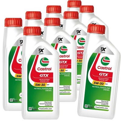 9x1L CASTROL GTX 5W30 RN17 SYNTHETIK MOTORÖL passend für RENAULT RN17 MB 226.52