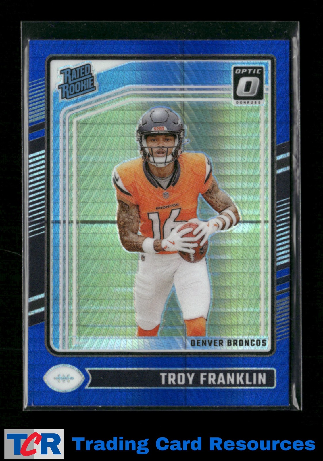 2024 Donruss Optic #294 Troy Franklin Blue Hyper