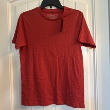 Tommy Hilfiger Youth Boys Short Sleeve T-Shirt Red/Blue, Size Large 16/18 NWT
