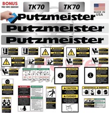 Fits Putzmeister Tk70 Decal Kit Trailer Pump - 3m Vinylfree Shipping