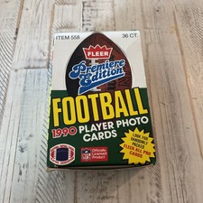 Fleer 1990 Premiere Edition NFL Football Player Photo Cards Box 36 Official
