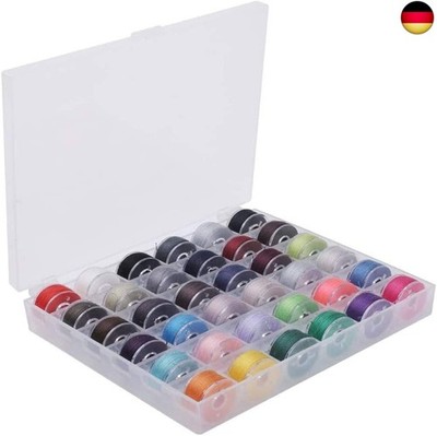 Nähmaschine Spulen, 36 Farben Unterfaden Thread Vorgewickeltes Spulenset mit Auf