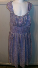 Speechless Kids purple sparkly striped sleeveless dress girl sz 10 lined