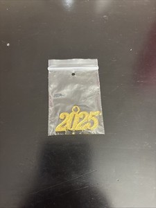 Authentic Gold Plated “2025” Tassel/Pendant 1.25 inches W x .75 inch H