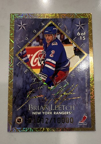 Ray Bourque, Brian Leetch #6 1994 Leaf Gold Stars card