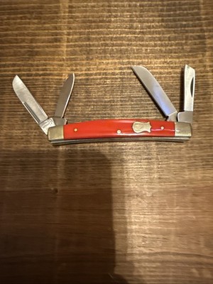 Boker Plus 4-Blade Red Handle Congress Pocket Knife