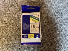 Brother TZE241 P-Touch Schriftband schwarz auf weiß 18mm Laminiert NEU