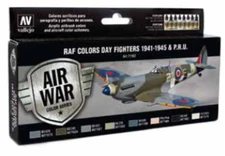 Vallejo Paint 71162 RAF Color Day Fighters 1941-1945 & P.R.U. Model Air Paints