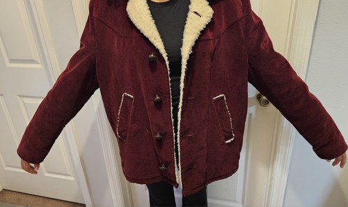 Vintage JCPenney Towncraft Corduroy Jacket Men Medium Maroon Western Yoke  70s - Bild 1 von 13