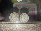 1892 Morgan Silver Dollar 1$ Coin Lot Of 2