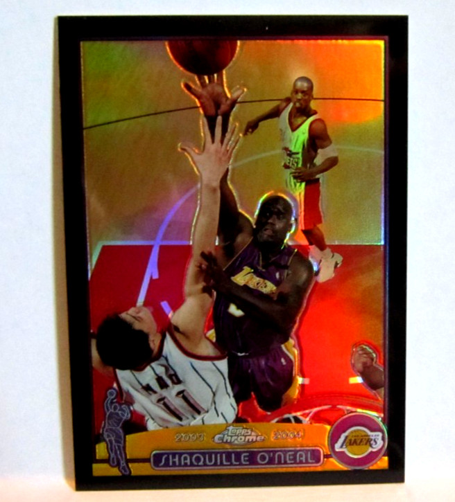 Shaquille O'Neal 2003-04 Topps Chrome Black REFRACTOR#104/500!Magic C GOAT HOF