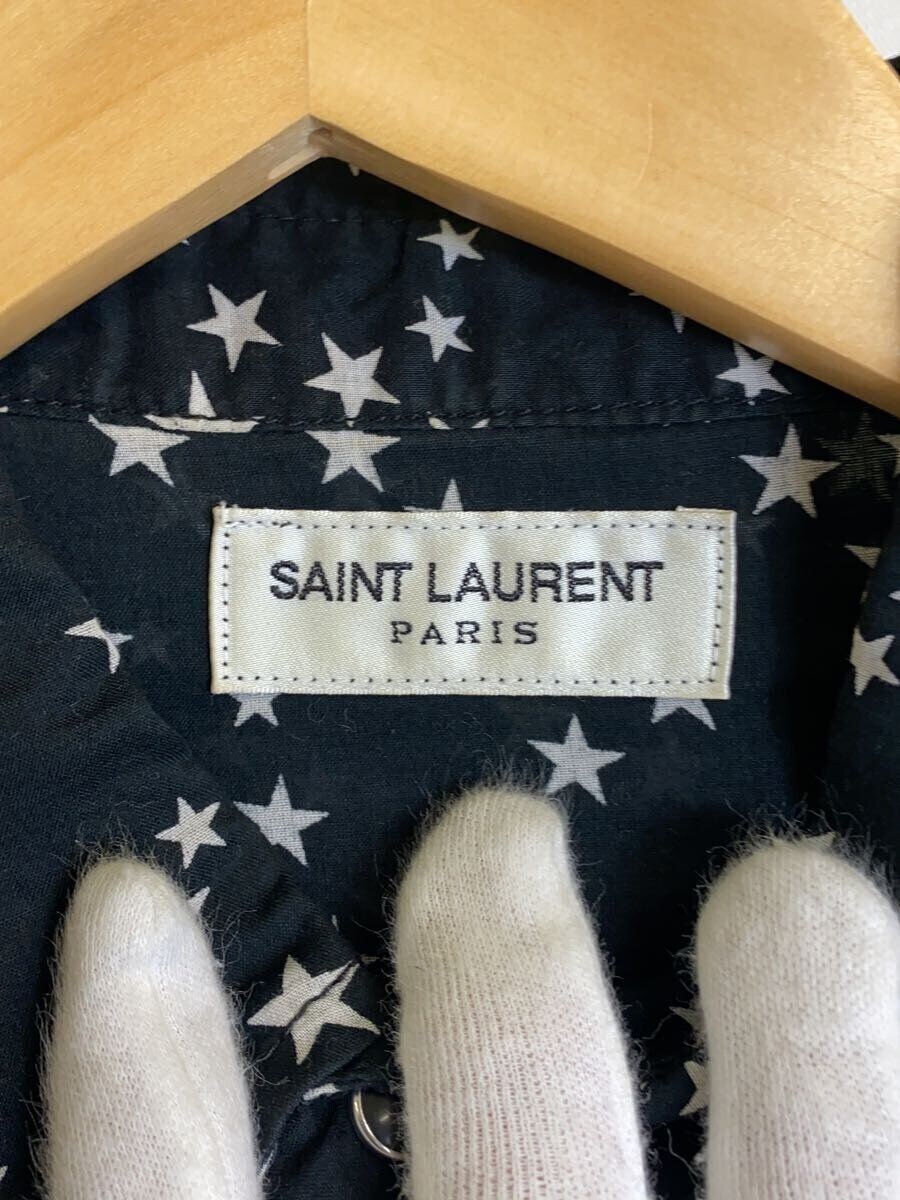 Camicia manica lunga SAINT LAURENT S seta D50V 483063 Y816R 1001 modello stella usata