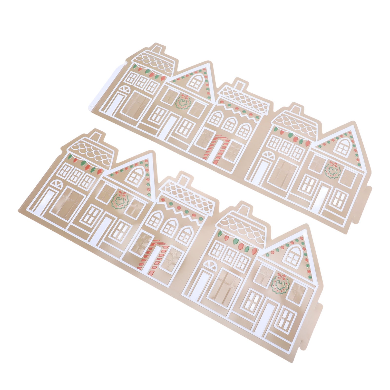 Xmas Tree Collar Unique PVC Reusable Gingerbread House Xmas Tree Ring With LED