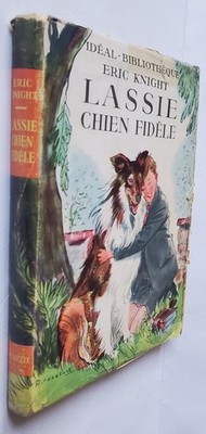 ERIC KNIGHT LASSIE TREUER HUND ZEICHNUNGEN CHAZELLE IDEAL BIBLIOTHEK 1962 HÜLLE