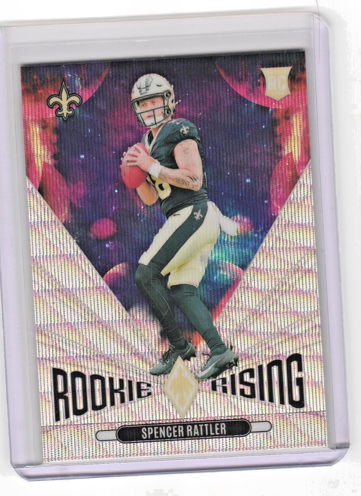 2024 Panini Phoenix Spencer Rattler No.RR-SRR Rookie Rising FOTL Wave RC  Saints