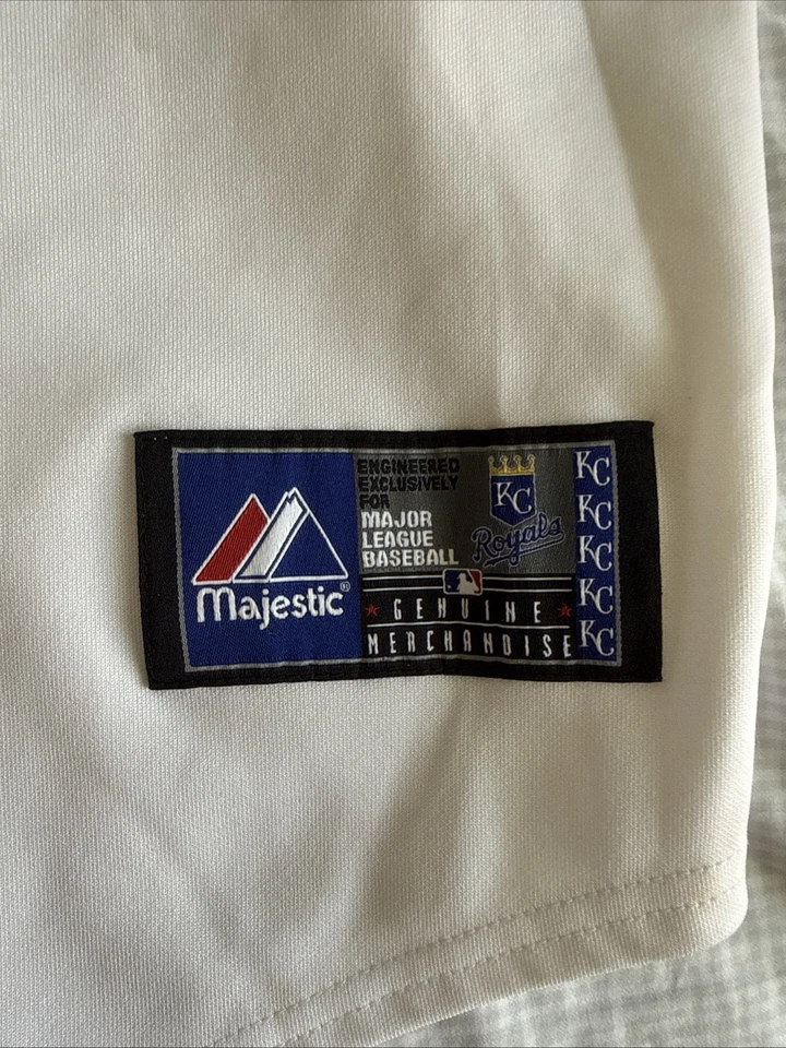 Camiseta para hombre Majestic Kansas City Royals Alex Gordon #4 MLB talla L - blanca Foto 3 de 4