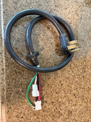 Microwave Power Cord WB18X10419, approx. 4 ft in length, w/ intact terminals