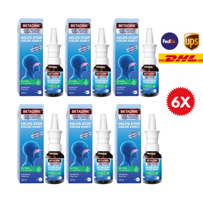[6X] BETADINE Adult Cold Defence Nasal Spray 20ml Helps Stop Colds Early