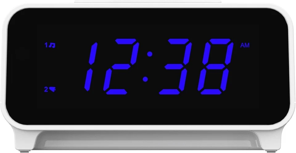 Emerson SmartSet Dual Alarm Clock Radio Digital Blue LED Display Auto Time Set - Image 2 of 4