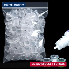 Plastic Tattoo Ink Caps - 100PCS Small Ink Cups Tattoo Non-Spill